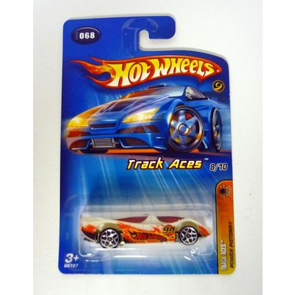 Hot Wheels Power Pistons #068 Track Aces 8/10 White Die-Cast Car 2005