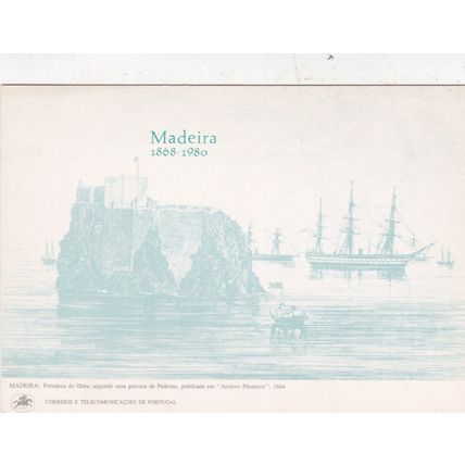 Madeira 1868-1980 Fortaleza Ilheu Postcard unused VGC