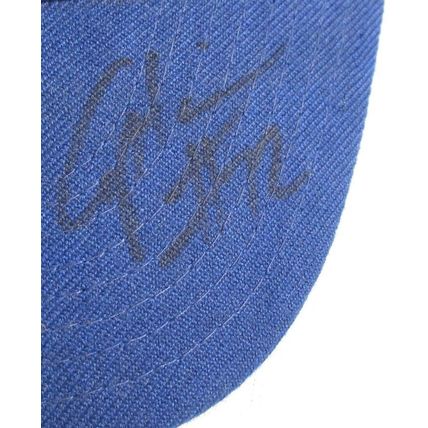 Pre-Owned Texas Rangers Blue Baseball Cap Hat, One Size, SIGNED #72, Help!!!