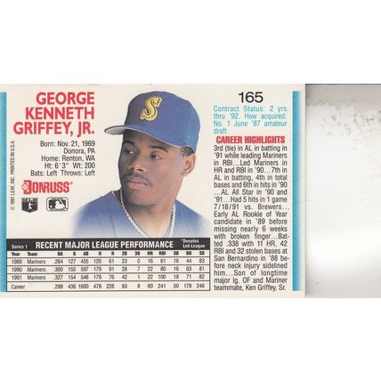 KEN GRIFFEY JR AUTOGRAPHED SEATTLE MARINERS HOF ALL-STAR HOME RUN CHAMP OUTFIELD