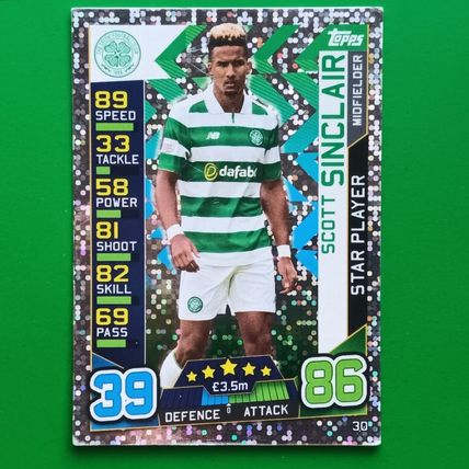 2016-17 Topps Match Attax SPFL Scott Sinclair #30 SP