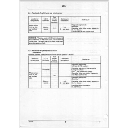 Citroen Xsara Diagnosis Service Manual Diagnostic Equipment 1997 BRE0318GB PDF