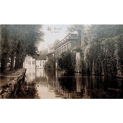 BRUGES, LE DYVER, BELGIUM, 1956, Postcard