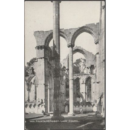 Lady Chapel, Fountains Abbey, Yorkshire, c.1910 - Photochrom Postcard