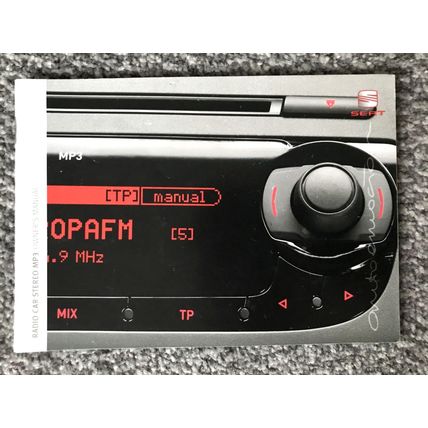 SEAT IBIZA SC 3 DOOR HANDBOOK PACK : OWNERS MANUAL / AUDIO / COMMS 2008 - 2012