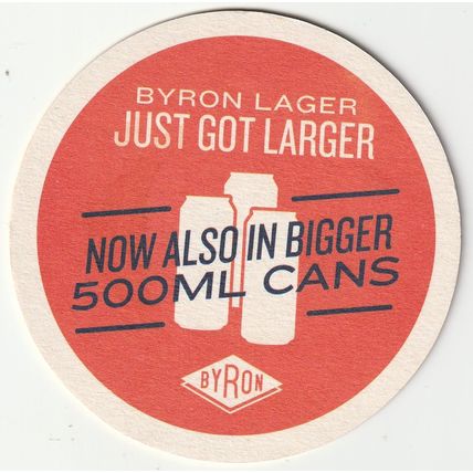 BEER MAT - CAMDEN TOWN BREWERY - BYRON LAGER - (Cat No 020) - (2014)