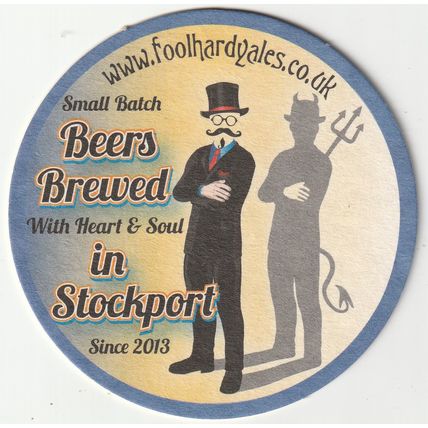 BEER MAT - FOOLHARDY ALES - RIOT MILK STOUT - (Cat No 008) - (2020)