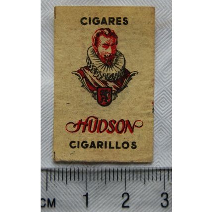 vintage Matchbox Label - Hudson Cigares Cigarillos