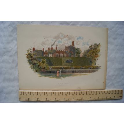 Vintage: coloured engraving - Walmer Castle