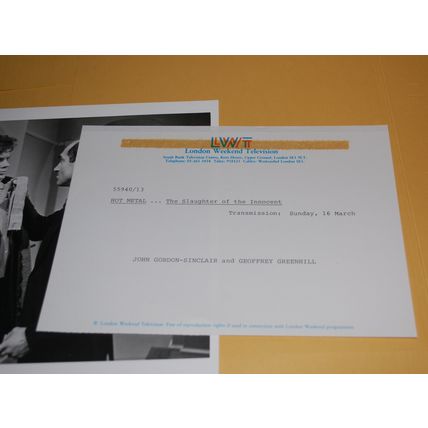 John Gordon Sinclair / Geoffrey Greenhill - Hot Metal - LWT TV Promo Photo 1986