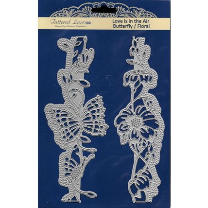 Tattered Lace. Love Is In The Air Butterfly Floral Die Set. Die Cutting Crafts