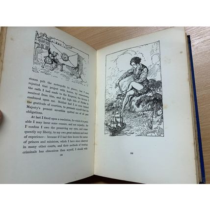c1920s JONATHAN SWIFT "GULLIVER'S TRAVELS" ILLUSTRATED FICTION ANTIQUE BOOK (P5)
