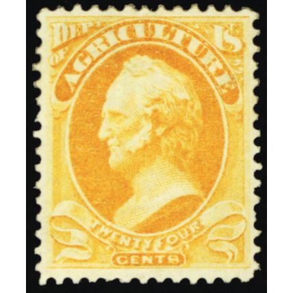 O8, MintFVF Part OG 24¢ Official Stamp SCV $425 - Stuart Katz