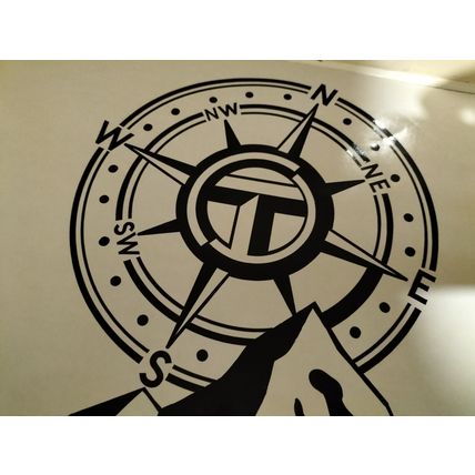 2 x Talbot Express T Logo Decal, Sticker over a Mountain, Large 21in x 10in