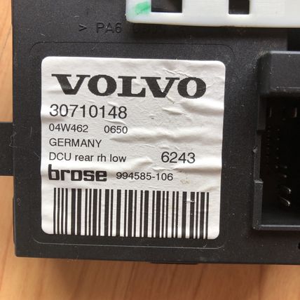 Volvo S40 V50 Rear Right Power Window Motor Controller 30710148