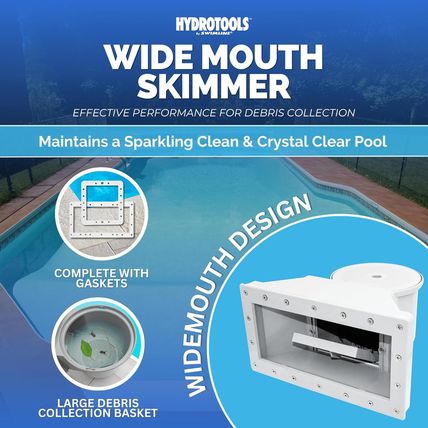 SWIMLINE HYDROTOOLS Standard Wide Mouth above Ground Pool Skimmer Kit | ABS Cons