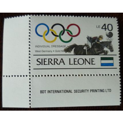 Sierra Leone 1989 Olympic Medal Winners Seoul 40c Dressage mint stamp SG1209