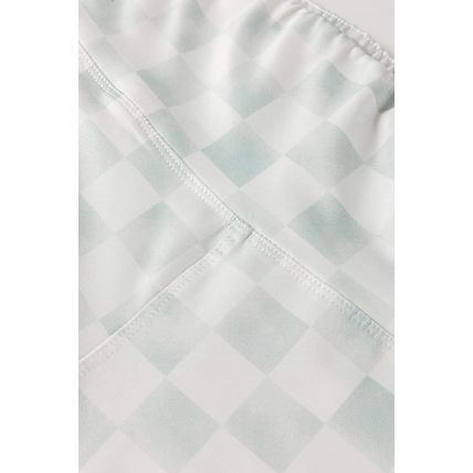 Gray Checkered Pattern High Waist Skinny Leggings