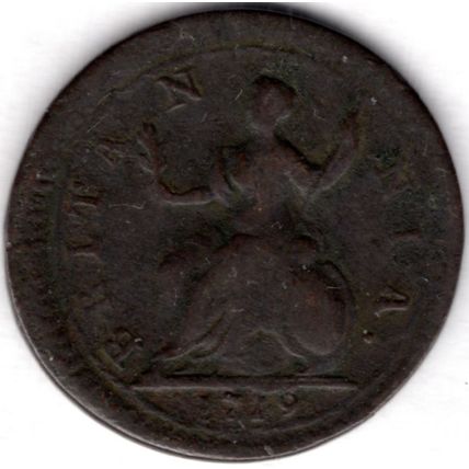 Great Britain. George I. Farthing 1719. dy21042
