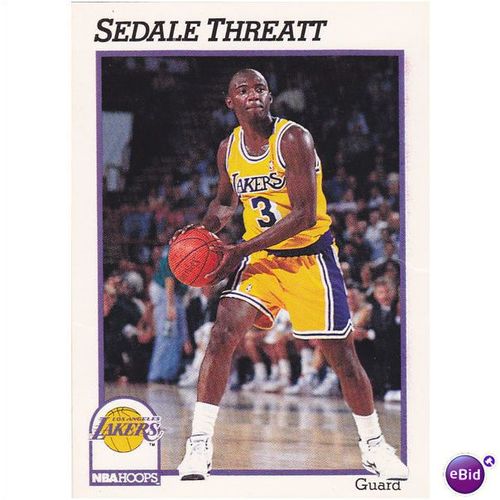 1991 NBA Hoops 385 Sedale Threatt Los Angeles Lakers