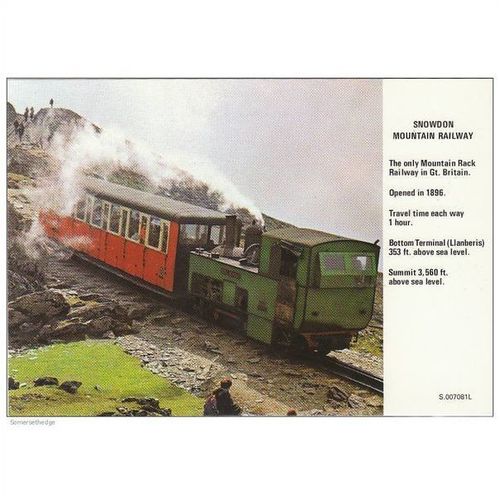 Snowdon Mountain Railway Steam Train Postcard (T11312)