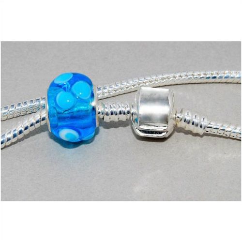 Euro Clasp Silver Plated Snake Chain Necklace European Bead Jewellery 880