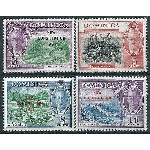 Dominica 1951 New Constitution Set SG135-138 Mounted Mint ....