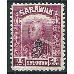 Sarawak 1947 SG153 4c Bright Purple Mounted Mint ....