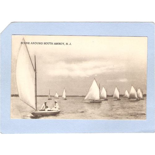 New Jersey South Amboy Scene Around South Amboy Sailboats~1420