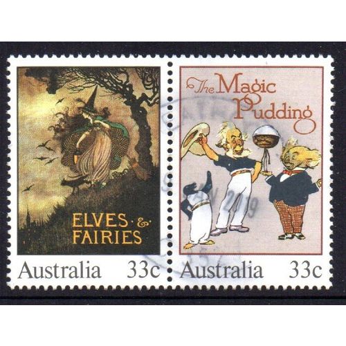 Australia 1985 Classic Children's Books - Joined Pair x 33c Used