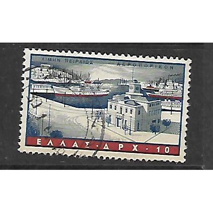 GREECE 1958 GREEK PORTS 10d PORT OF ATHENS SG 784 FINE USED