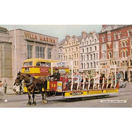 Ballroom Dancing Lessons Isle Of Man Douglas Horse Tram Advertising Postcard