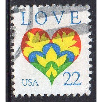 USA 1987 Love - Heart 22c Used