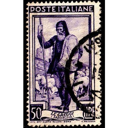Italy 1950 Working Life 50L Used Stamp Shepherd