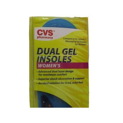 Women's Dual Gel Insoles Fits Sizes 5-10 1 Pair