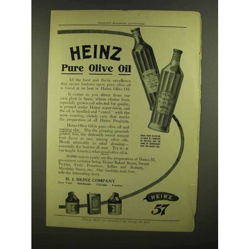 1908 Heinz Pure Olive Oil Ad
