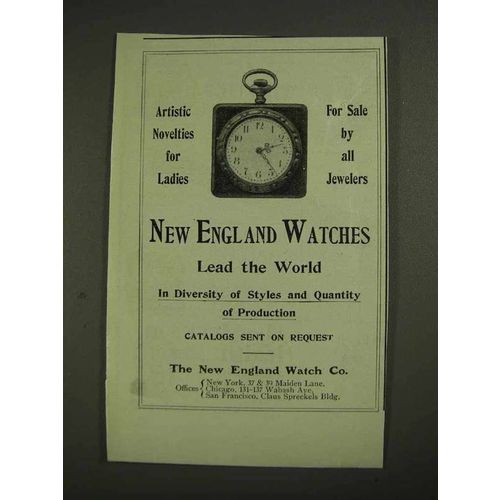 1903 The New England Watch Co. Ad - Artistic Novelties for Ladies