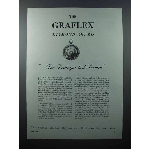 1945 Graflex Camera Ad - The Diamond Award