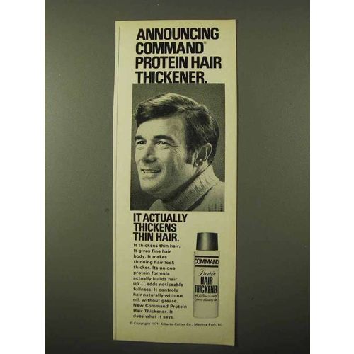 1971 Command Protein Hair Thickener Ad