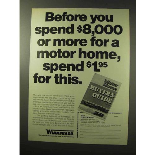 1977 Winnebago Motor Homes Ad - Before You Spend