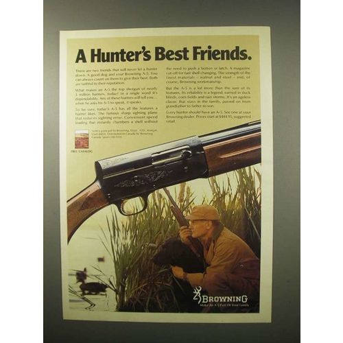1979 Browning A-5 Shotgun Ad - Hunter's Best Friends