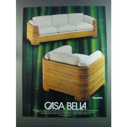 1982 Casa Bella Panama Sofa and Chair Ad