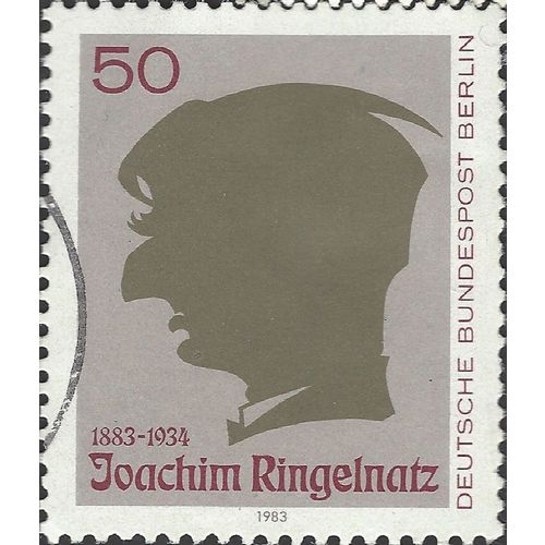 BERLIN, Joachim Ringelnatz, 1883-1934, grey 1983, 50pf