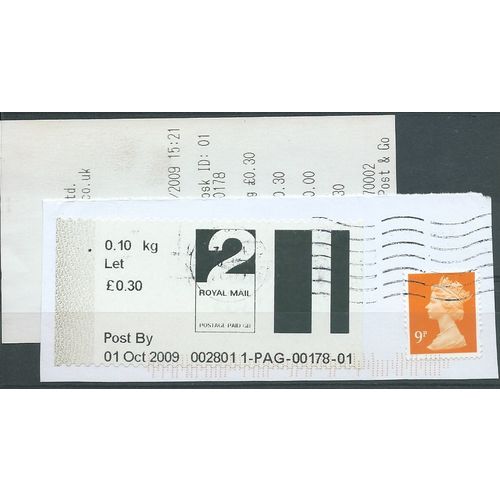 2009 2ND CLASS POST & GO (ABERDEEN AB11) ON PIECE(EBID50-421XL)