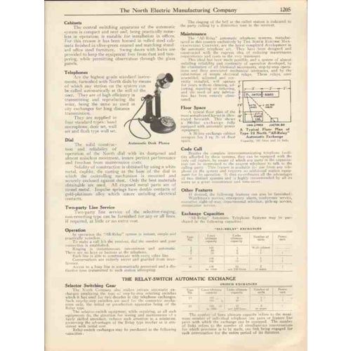 north electric mfg company 1931 automatic telephone vintage catalog