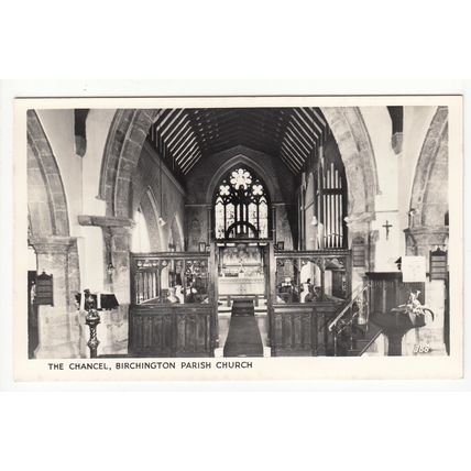 The Chancel Parish Church Birchington-on-Sea Postcard RP Kent