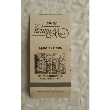 Matchbook cover The Whitney Hotel, 700 Woodrow St, Columbia S.C.