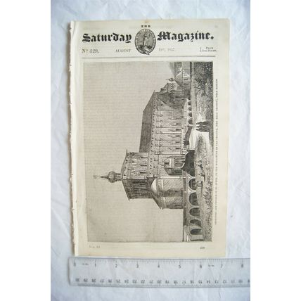 1837 The Saturday Magazine No. 329 Troitza, hurricane Barbados, bread fruit, etc