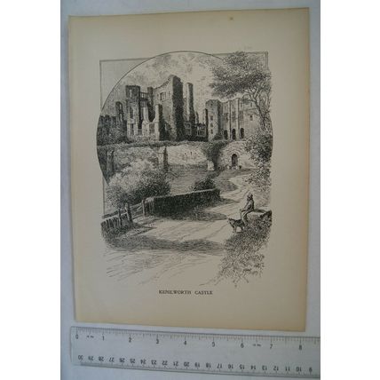 c1901 Kenilworth Castle illustration by Harry Evans