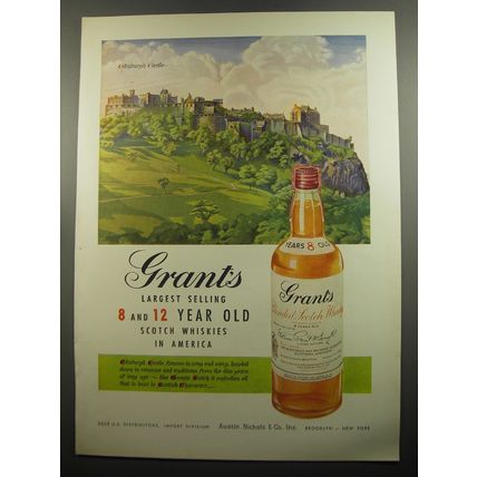 1951 Grant's Scotch Ad - Edinburgh Castle